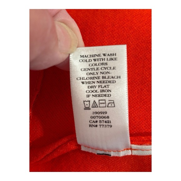 Ann Taylor Outfit Womens 12 Orange Textured Top &‎ Skirt Set Midi Length Split - Picture 15 of 15